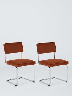 John Lewis Cantilever Dining Chair, Set of 2, Orange