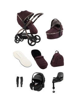 egg 3 Pushchair with Maxi-Cosi Pebble 360 Pro2 Car Seat and Base Luxury Bundle, Mulberry