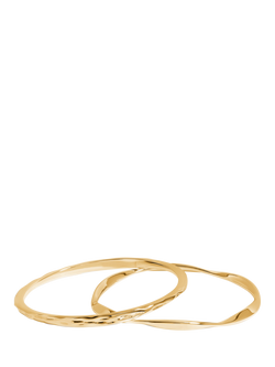 Jon Richard Polished Bangles, Set of 2, Gold