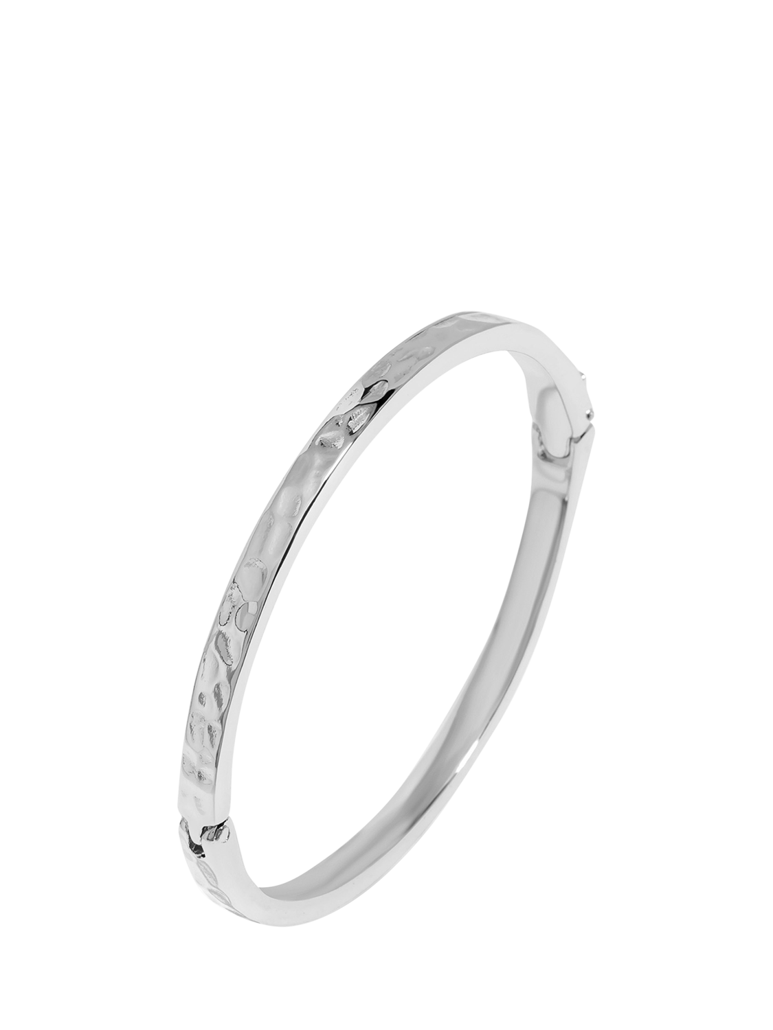 Product image 1 of 2, which shows Jon Richard Molten Bangle, Silver