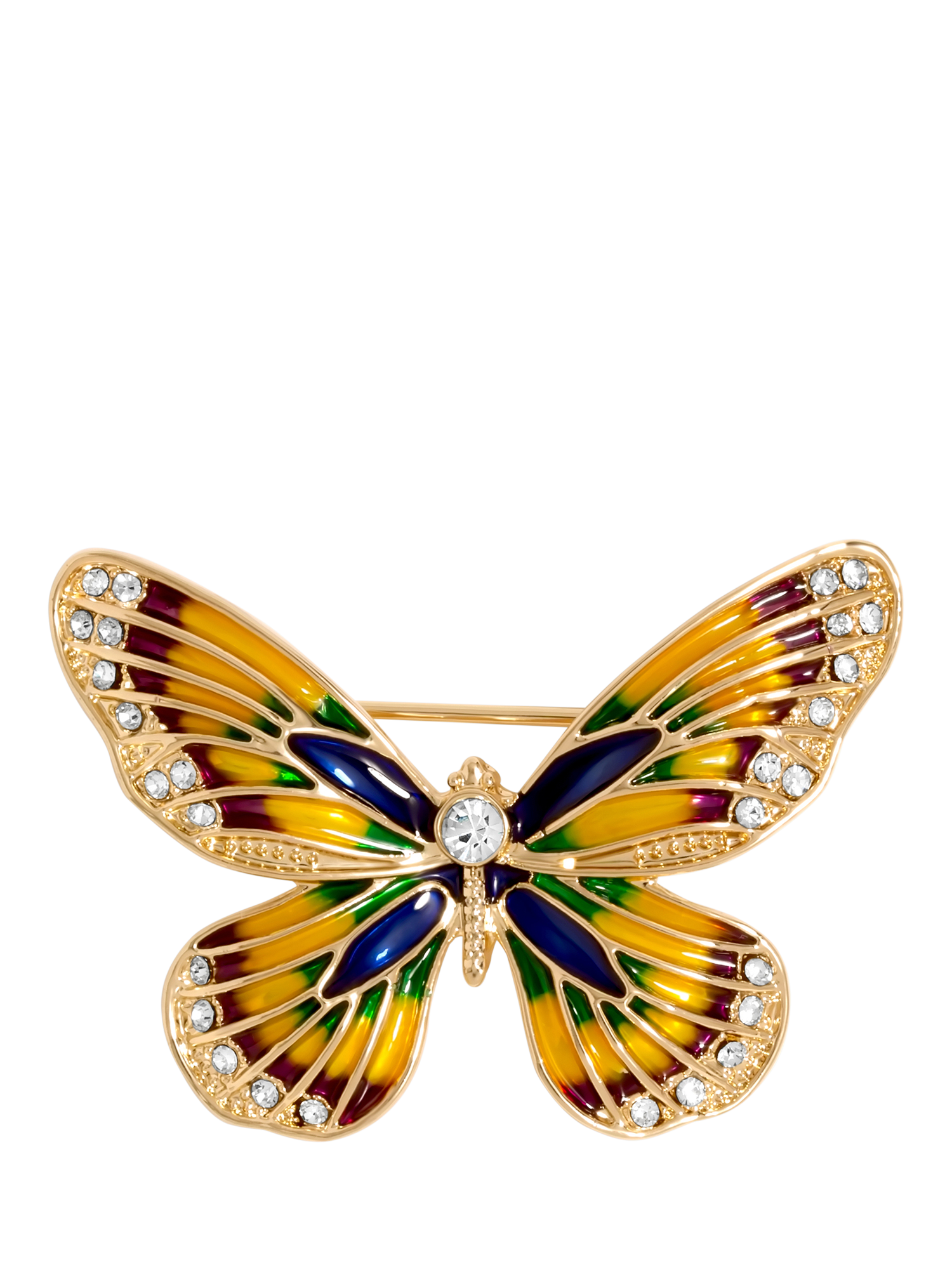 Product image 1 of 3, which shows Jon Richard Gold Plated Butterfly Brooch, Gold