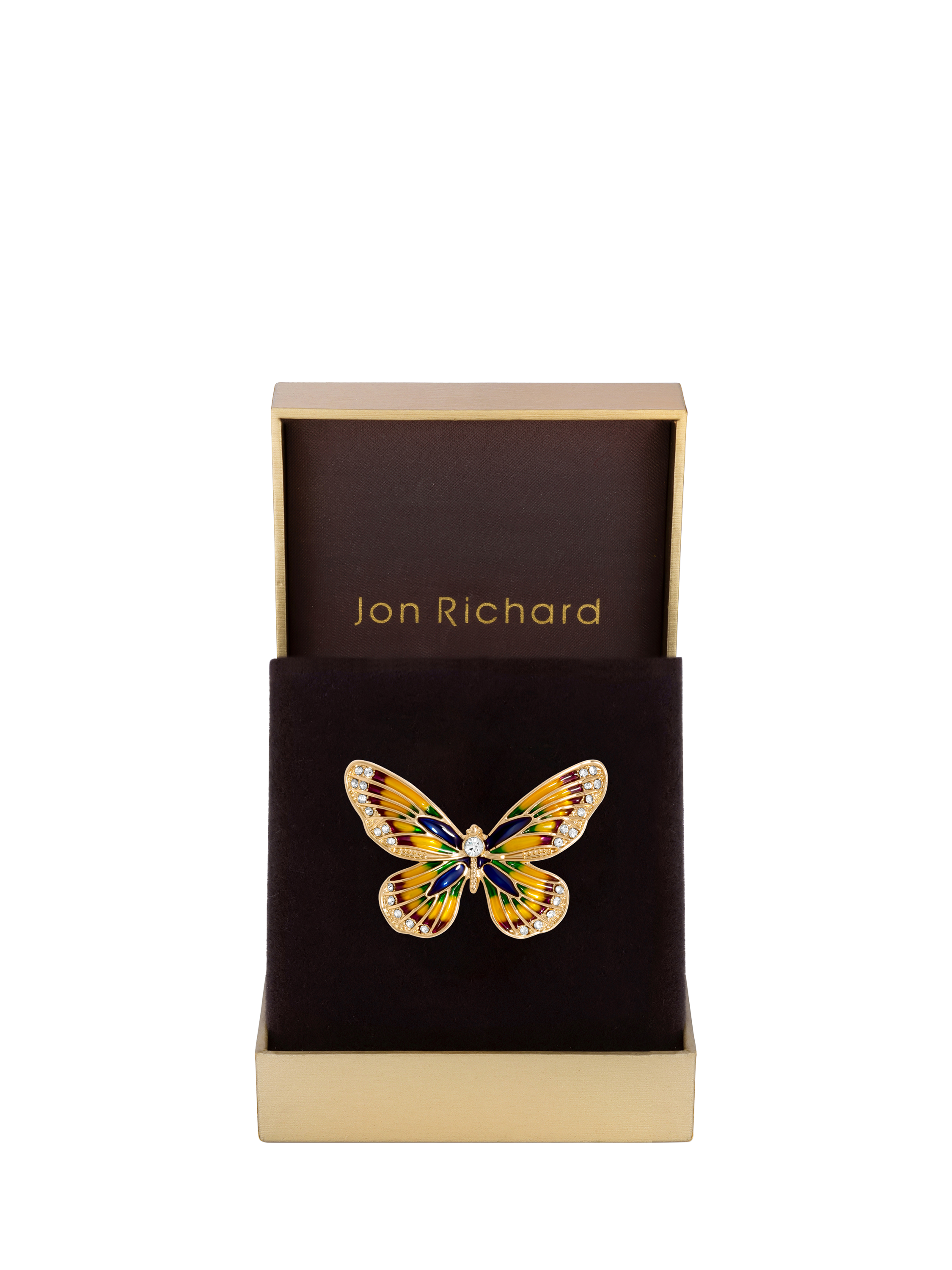 Product image 2 of 3, which shows Jon Richard Gold Plated Butterfly Brooch, Gold