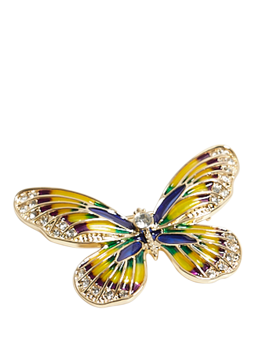 Product image 3 of 3, which shows Jon Richard Gold Plated Butterfly Brooch, Gold
