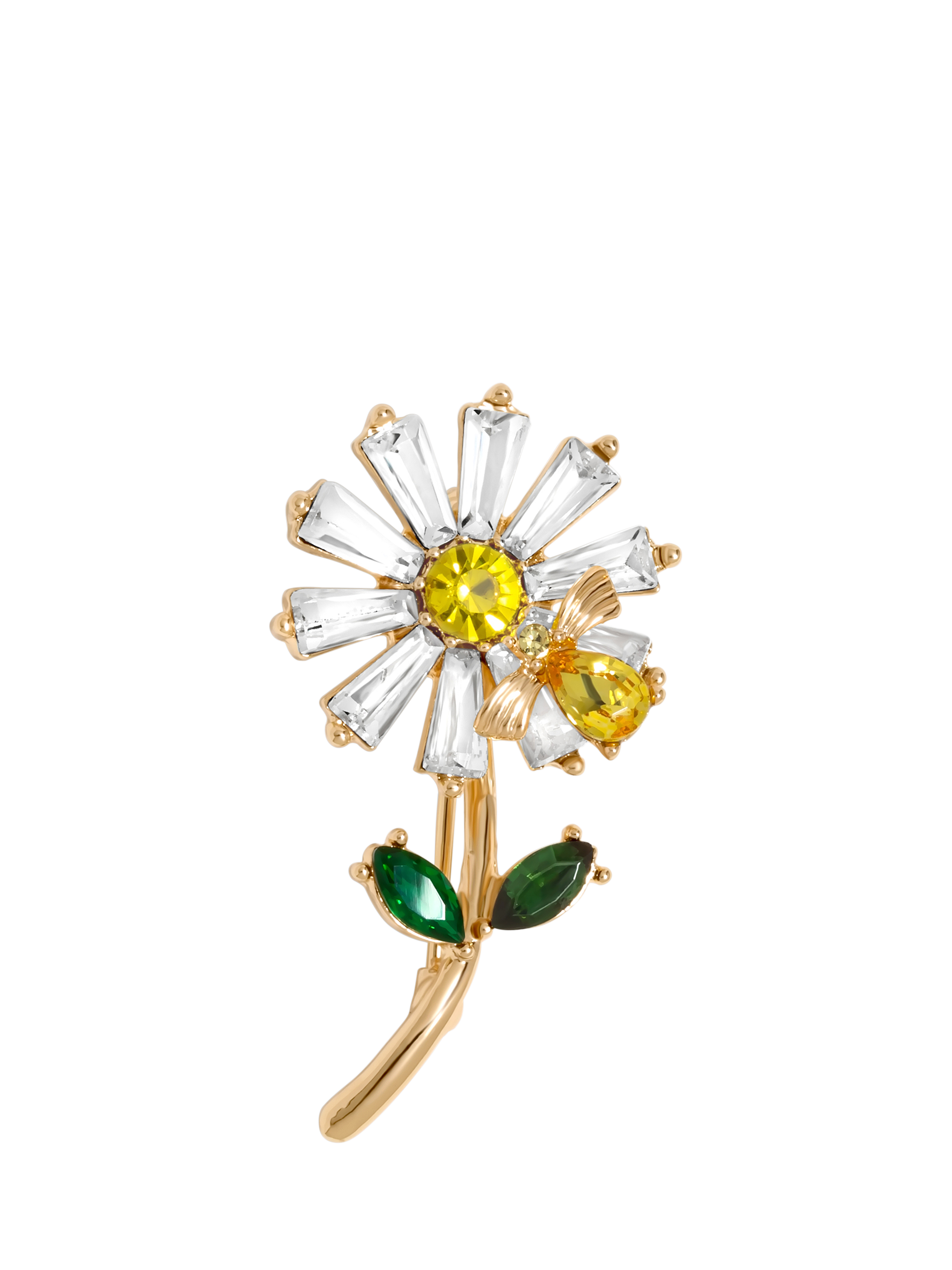 Product image 1 of 3, which shows Jon Richard Gold Plated Daisy Brooch, Gold