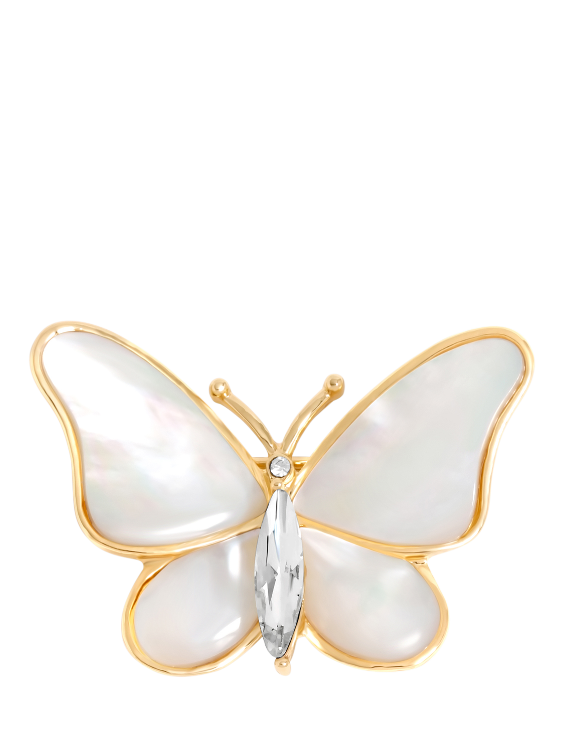 Product image 2 of 3, which shows Jon Richard Gold Plated Mop Butterfly Brooch, Gold