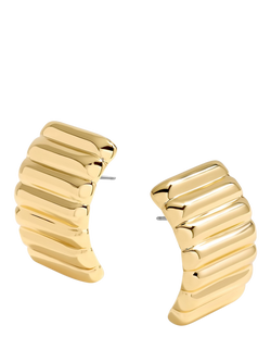 Jon Richard Curved Ridge Statement Earrings, Gold, Gold