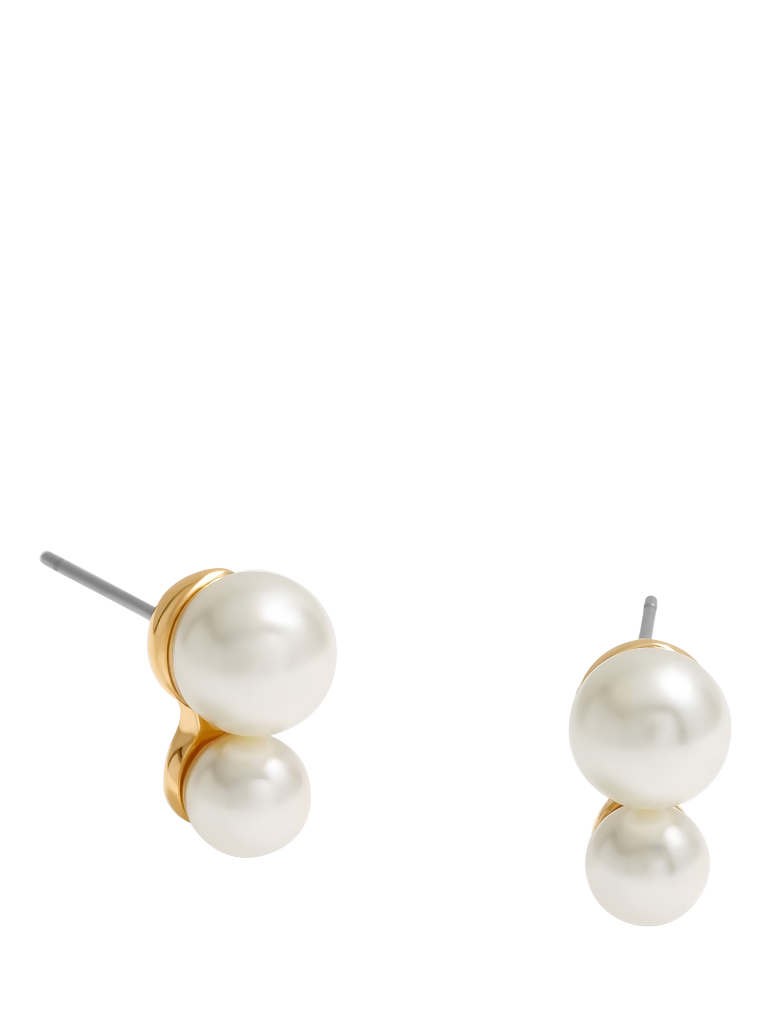 Product image 1 of 3, which shows Jon Richard Gold Plated Pearl Drop Earrings, Gold