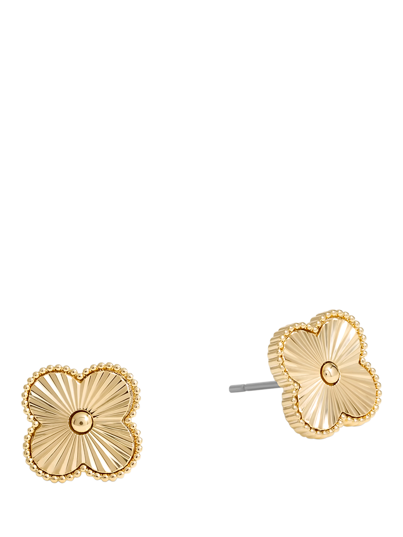 Jon Richard Diamond Cut Stud Earrings, Gold