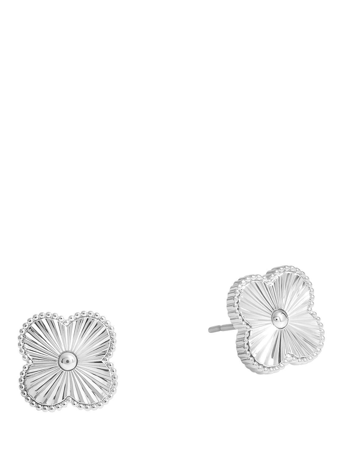 Jon Richard Diamond Cut Stud Earrings, Silver