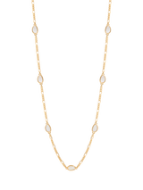 Jon Richard Shell Station Necklace, Gold