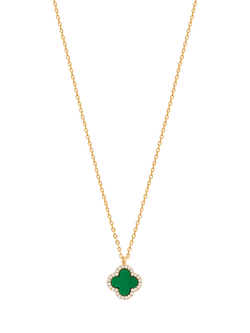 Jon Richard Clover Pendant Necklace, Gold, Gold