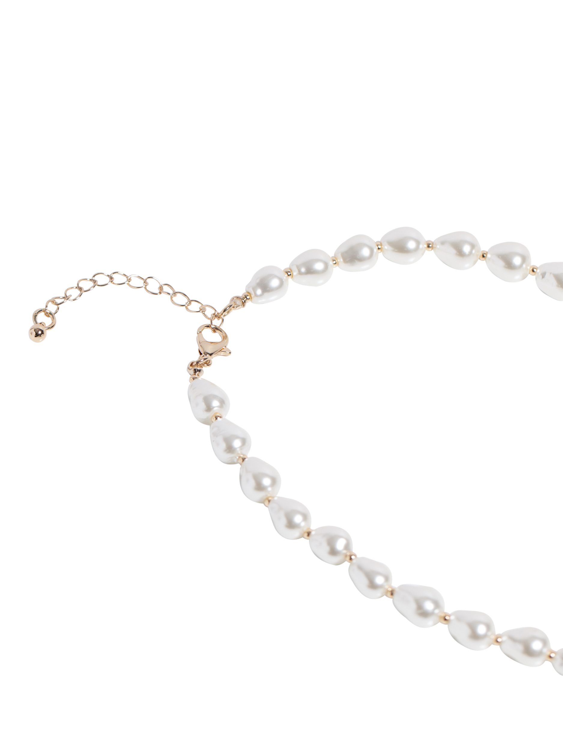 Product image 3 of 3, which shows Jon Richard Semi Precious Pearl & Bead Necklace, Gold
