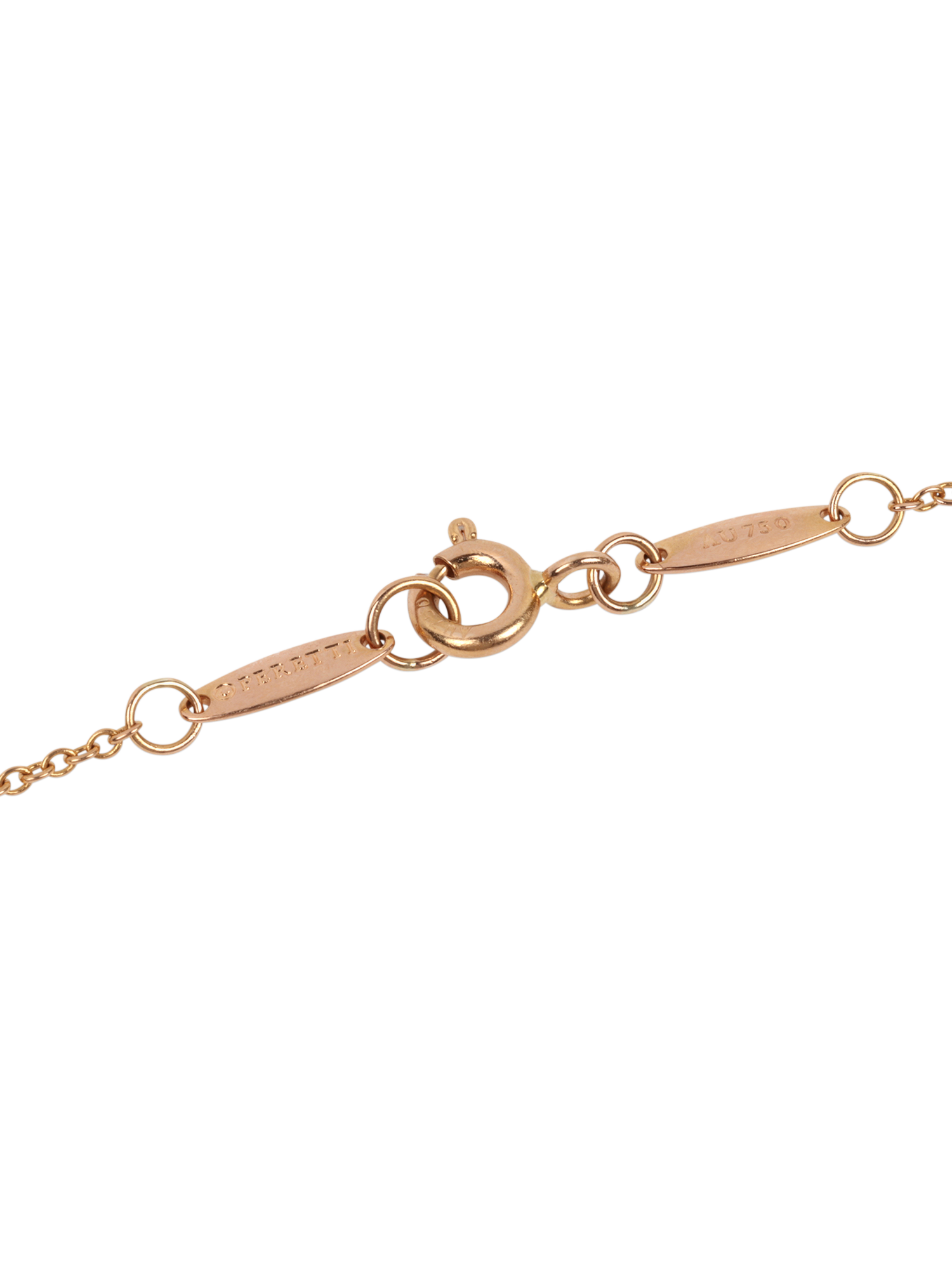 Product image 4 of 5, which shows Pre-loved Tiffany & Co. 5 Diamond 18ct Rose Gold Elsa Peretti Diamonds by the Yard Chain Bracelet, Rose Gold