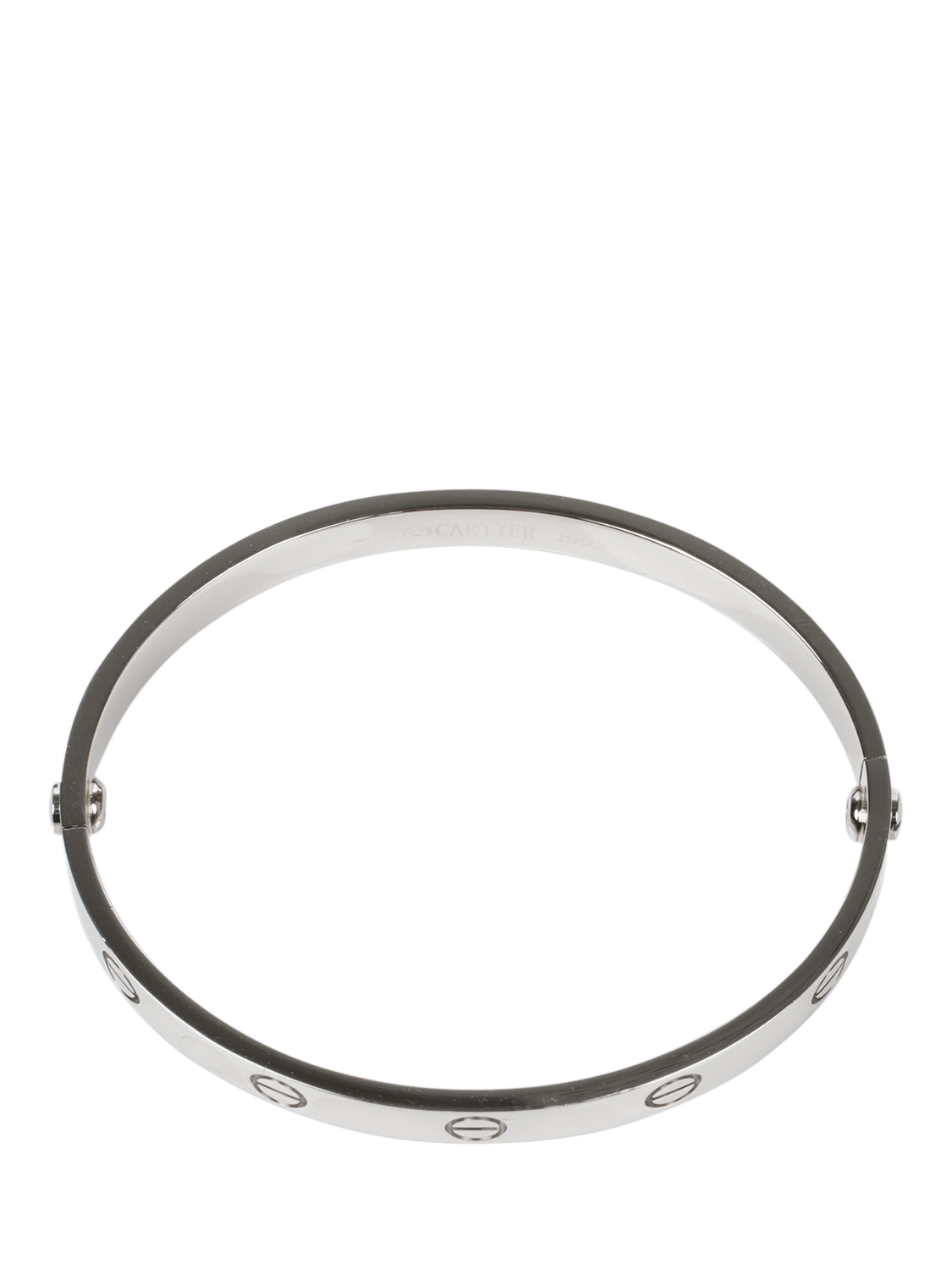 Product image 5 of 7, which shows Pre-loved Cartier 18ct White Gold Love Bangle, White Gold