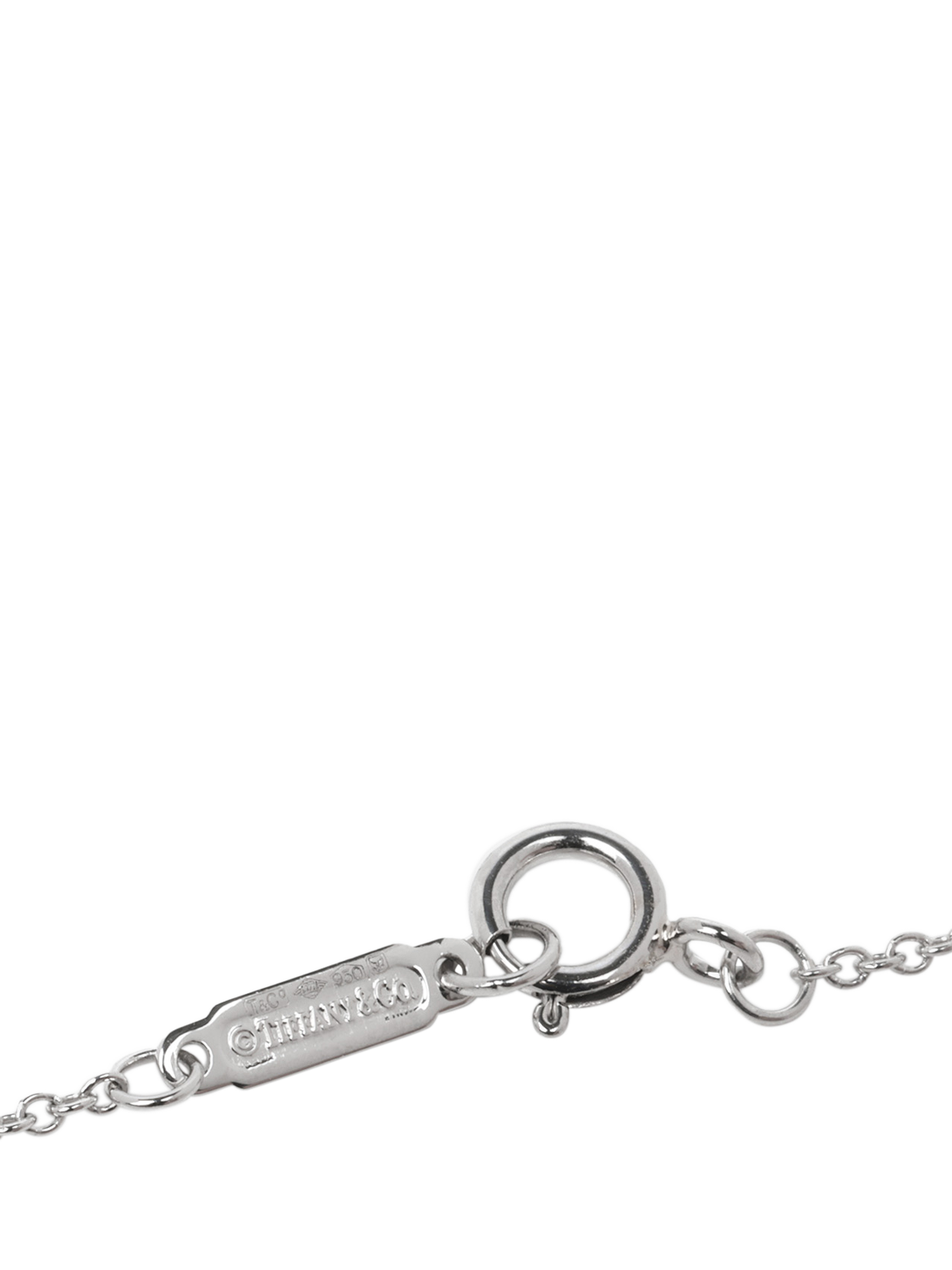 Product image 3 of 5, which shows Pre-loved Tiffany & Co. Brilliant Cut Aquamarine and Diamond Platinum Soleste Pendant Necklace