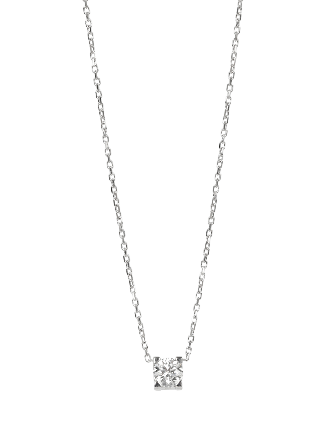 Pre-loved Cartier Brilliant Cut Diamond 18ct White Gold C De Cartier Pendant Necklace