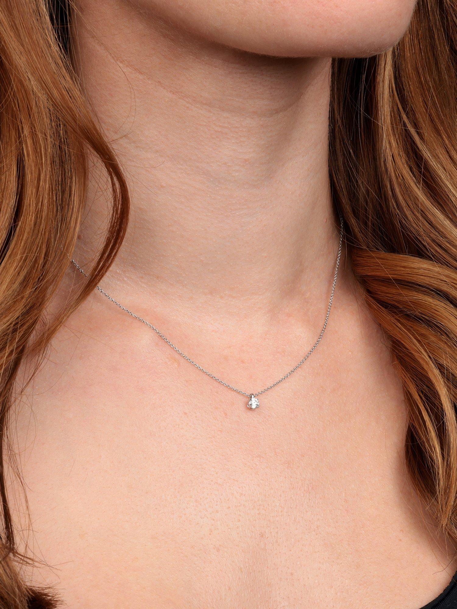 Product image 2 of 6, which shows Pre-loved Tiffany & Co. Brilliant Cut Diamond Platinum Solitaire Pendant Necklace, Platinum