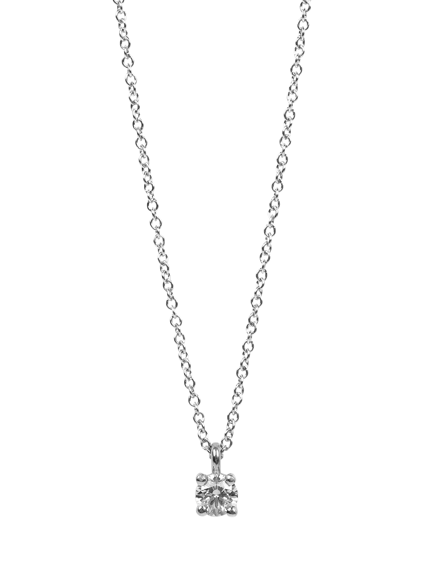 Pre-loved Tiffany & Co. Brilliant Cut Diamond Platinum Solitaire Pendant Necklace
