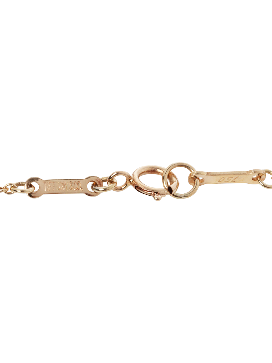 Product image 3 of 4, which shows Pre-loved Tiffany & Co. Elsa Peretti 18ct Yellow Gold Open Heart Pendant Necklace, 16mm, Yellow Gold