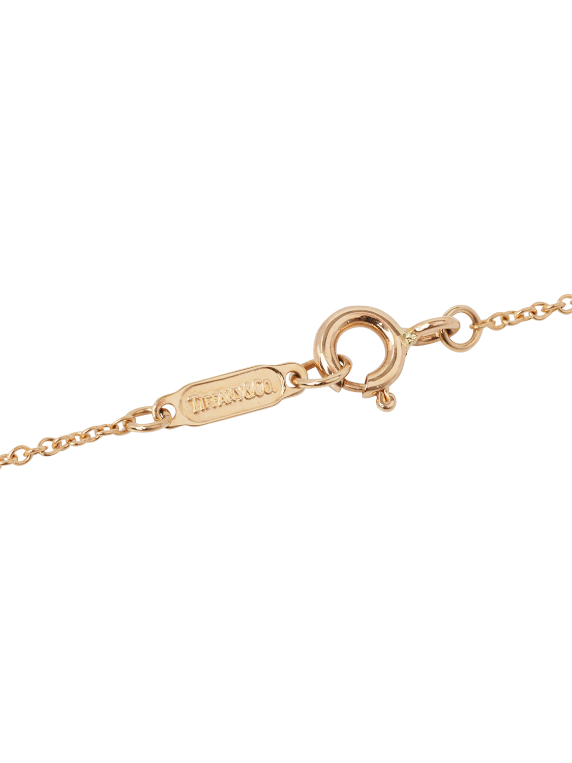 Product image 3 of 5, which shows Pre-loved Tiffany & Co. Brilliant Cut Diamond 18ct Yellow Gold Small Cross Pendant Necklace, Yellow Gold