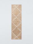 John Lewis Diamond Skye Jute Runner Rug, L240 x W70 cm, Natural