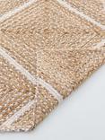 John Lewis Diamond Skye Jute Runner Rug, L240 x W70 cm, Natural