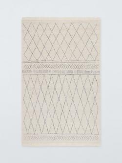 John Lewis Hebri Hand Knotted Berber Style Wool Rug, Cream - view 2, Cream