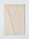 John Lewis Cable Knit Patchwork Baby Blanket, Natural