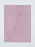 John Lewis Cable Stitch Patchwork Baby Blanket, Pink