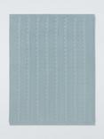 John Lewis Baby Cable Stitch Baby Blanket, Ice Blue