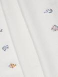 John Lewis Floral Embroided Baby Blanket, Ivory