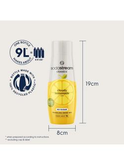 SodaStream Classics No Sugar Cloudy Lemon Sparkling Drink Mix, 440ml - view 2, Multi