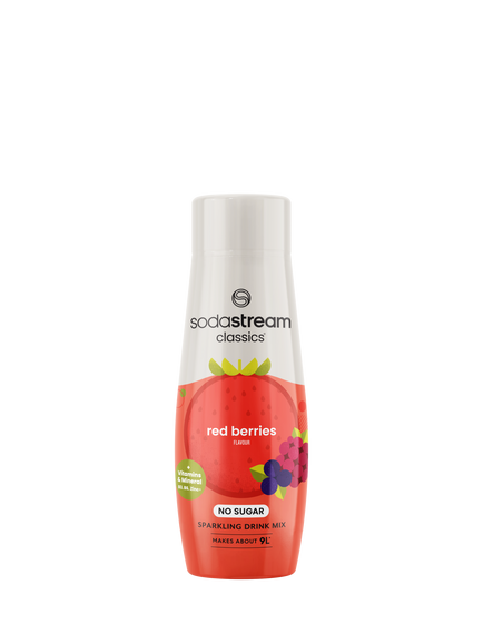 SodaStream Classics No Sugar Red Berries Sparkling Drink Mix, 440ml, Multi