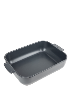 Peugeot Stoneware Rectangular Roaster, 32cm, Slate Grey, Slate Grey