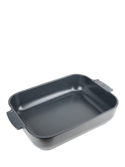 Peugeot Stoneware Rectangular Roaster, 40cm, Slate Grey, Slate Grey