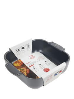 Peugeot Stoneware Square Roaster, 21cm, Slate Grey - view 2, Slate Grey