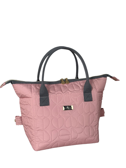Beau & Elliot Oxford Quilted Convertible Insulated Lunch Cooler Bag, 8L, Mallow - view 2, Mallow