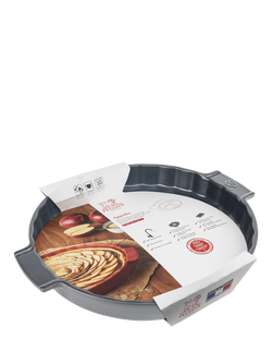 Peugeot Stoneware Fluted Round Tart Dish, 30cm, Slate Grey - view 2, Slate Grey
