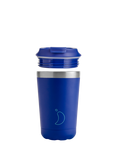 Chilly's Original Double Wall Insulated Travel Mug, 340ml, Pastel Pink, Matte Blue