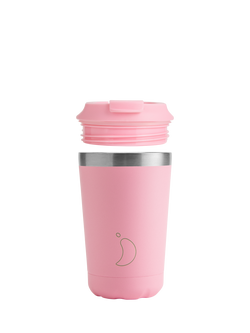Chilly's Original Double Wall Insulated Travel Mug, 340ml, Pastel Pink, Pastel Pink