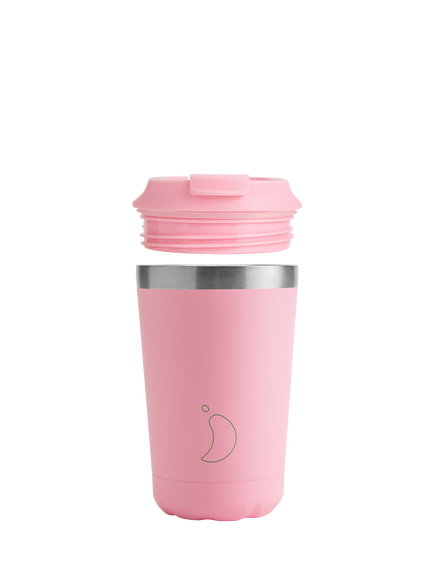 Chilly's Original Double Wall Insulated Travel Mug, 340ml, Pastel Pink, Pastel Pink