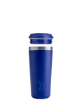 Chilly's Original Double Wall Insulated Travel Mug, 500ml, Pastel Pink, Matte Blue