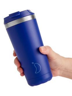 Chilly's Original Double Wall Insulated Travel Mug, 500ml, Pastel Pink - view 2, Matte Blue