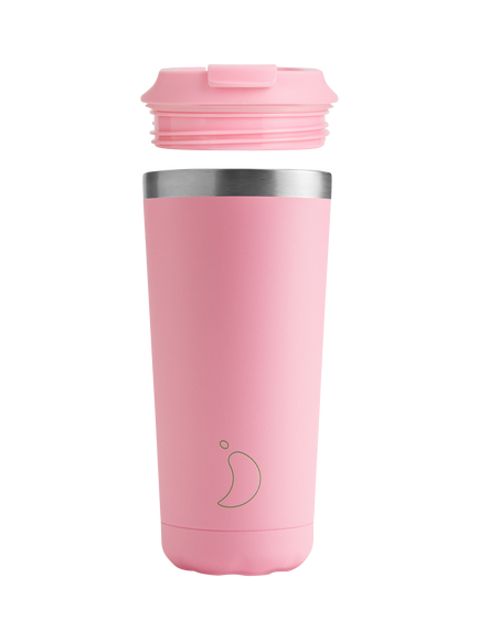 Chilly's Original Double Wall Insulated Travel Mug, 500ml, Pastel Pink, Pastel Pink