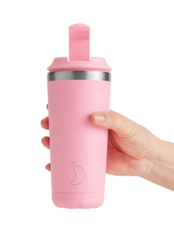 Chilly's Original Double Wall Insulated Travel Mug, 500ml, Pastel Pink - view 2, Pastel Pink