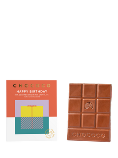 Chococo Happy Birthday 47% Colombia Milk Chocolate Bar, 75g