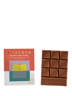 Chococo Happy Birthday 47% Colombia Milk Chocolate Bar, 75g, 