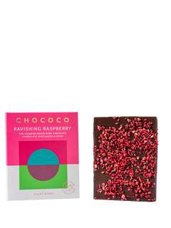 Chococo 72% Ecuador Dark Chocolate Ravishing Raspberry Bar, 75g