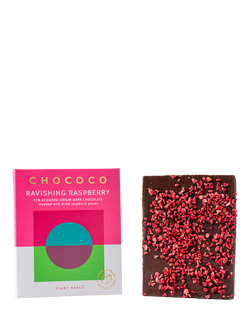 Chococo 72% Ecuador Dark Chocolate Ravishing Raspberry Bar, 75g - view 2, 