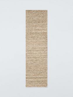 John Lewis Flecks Wool Rich Runner Rug, L240 x W70 cm, Natural Fleck, Natural Fleck